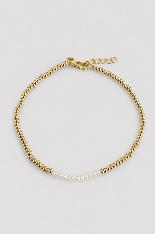 Zafino Elodie Pearl/Gold Bead Adjustable Bracelet | Women's Jewellery | Gretel Lane