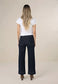 Humidity Women's Dark Blue High Waist Wide Leg Escapade Jean | Gretel Lane