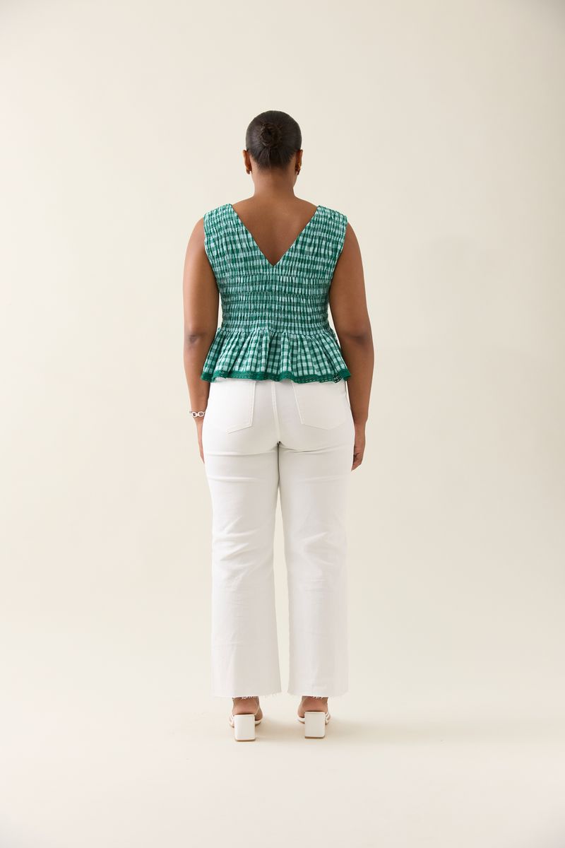 Esther Shirred Tank (Baltic)