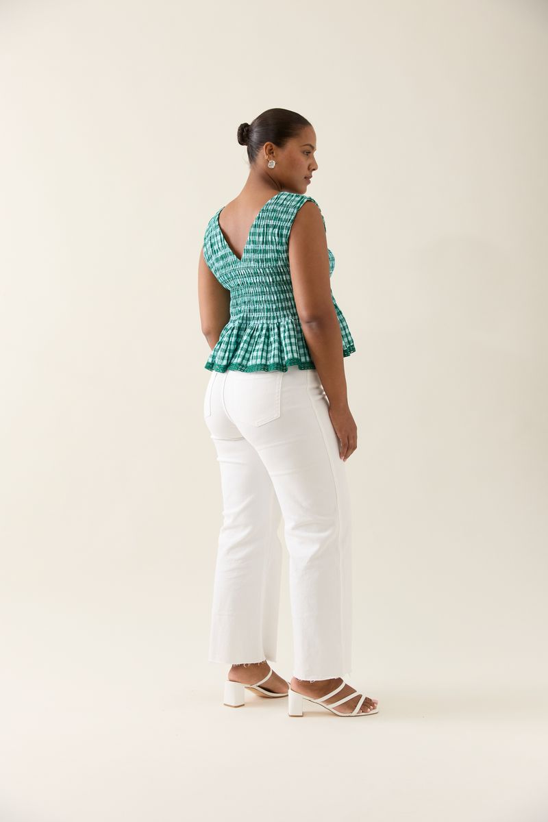 Esther Shirred Tank (Baltic)