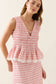Esther Shirred Tank (Pink)