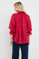 Expedition Shirred Neck Short Sleeve Top (Raspberry)