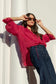 Expedition Shirred Neck Short Sleeve Top (Raspberry)