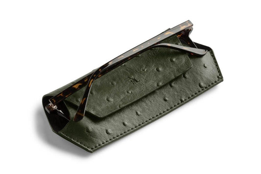 F&L Glasses Case - Ostritch Print (Olive)