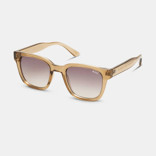 ROC Fallout Women's Square Sunglasses Beige | Women's Eyewear | Gretel Lane