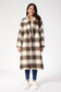 Haven Women's Longline Brown Check Wool-Blend Fargo Coat | Gretel Lane