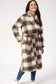 Haven Women's Longline Brown Check Wool-Blend Fargo Coat | Gretel Lane