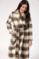 Haven Women's Longline Brown Check Wool-Blend Fargo Coat | Gretel Lane