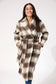 Haven Women's Longline Brown Check Wool-Blend Fargo Coat | Gretel Lane