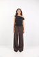 Stories Be Told Fierce Low Rise Stretch Wide Leg Pants Chocolate | Women's Pants | Gretel Lane