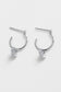 Zafino Fleur Floral Drop Hoop Earrings Silver | Women's Earrings | Gretel Lane