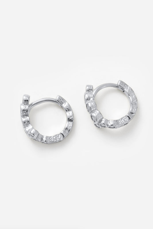 Zafino Florence Mini Crystal Huggie Earring Silver | Women's Jewellery | Gretel Lane
