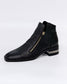 Django & Juliette Women's Black Leather Twin Zip Floriss Ankle Boot | Gretel Lane