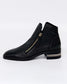 Django & Juliette Women's Black Leather Twin Zip Floriss Ankle Boot | Gretel Lane