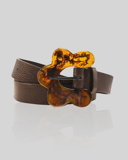 Flower Belt (Chocolate Pebble)