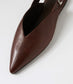 Mollini Foraya Pointed Toe Slingback Choc Crinkle Leather | Women's Shoes | Gretel Lane