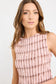 Forsaken Shirred Sleeveless Blush Check Top | Gretel Lane