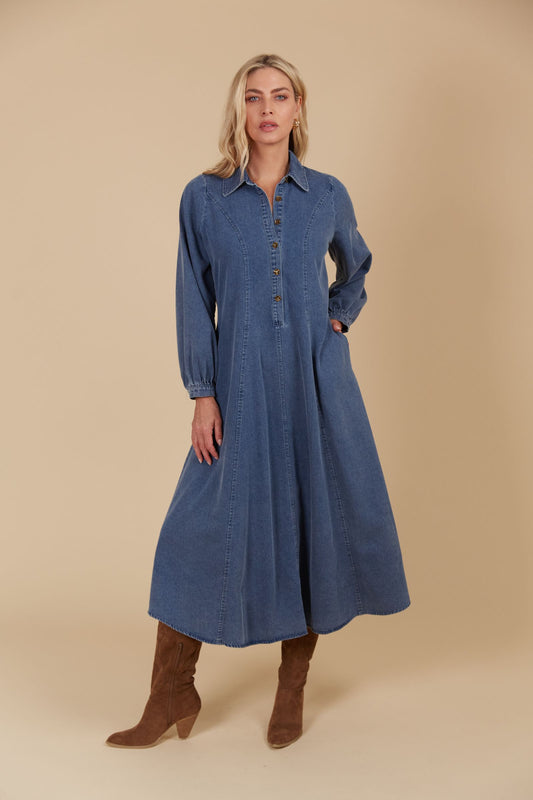 Freya Dress (Denim)