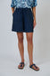 Naturals by O&J GA477 Women's Linen Knee-length Shorts Eclipse | Women's Clothing | Gretel Lane