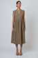 Naturals by O&J GA606 Women's Linen V-neck Midi Dress Agate | Women's Clothing | Gretel Lane