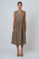 Naturals by O&J GA606 Women's Linen V-neck Midi Dress Agate | Women's Clothing | Gretel Lane