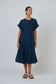 Naturals by O&J GA612 Women's Linen Button Through Midi Dress Eclipse | Women's Clothing | Gretel Lane