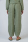 Green woven linen women's pants | Gretel Lane