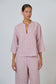 Naturals by O&J GA668 Women's Linen 3/4 Sleeve Blouse Radish | Women's Clothing | Gretel Lane