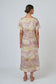 Naturals by O&J GA684 Women's Linen Short Sleeve Midi Dress Jardin Print | Women's Clothing | Gretel Lane