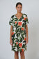 Naturals by O&J GA702 - Linen Knee-Length V-Neck Dress Tuileries Print | Women's Clothing | Gretel Lane
