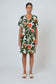 Naturals by O&J GA702 - Linen Knee-Length V-Neck Dress Tuileries Print | Women's Clothing | Gretel Lane