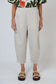 Naturals by O&J GA711 - Linen Barrel Leg Cropped Pants Sand | Women's Clothing | Gretel Lane