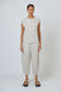 Naturals by O&J GA711 - Linen Barrel Leg Cropped Pants Sand | Women's Clothing | Gretel Lane