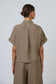 Naturals by O&J GA723 Women's Linen Short Sleeve Button Through Shirt Agate | Women's Clothing | Gretel Lane