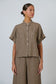 Naturals by O&J GA723 Women's Linen Short Sleeve Button Through Shirt Agate | Women's Clothing | Gretel Lane