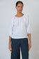 Naturals GA727 Women's Linen Ballon Sleeve Blouse White | Women's Clothing | Gretel Lane