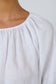 Naturals GA727 Women's Linen Ballon Sleeve Blouse White | Women's Clothing | Gretel Lane