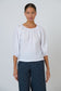 Naturals GA727 Women's Linen Ballon Sleeve Blouse White | Women's Clothing | Gretel Lane