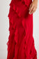 Galore Bias Ruffle Slip Maxi Dress (Flame)