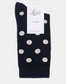 Levante Gigi Spot Cotton Crew Sock in Ink & White | Women's Socks | Gretel Lane