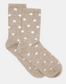 Levante Gigi Spot Cotton Crew Sock in Oatmeal | Women's Socks | Gretel Lane