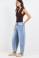 Among the Brave Graduate Stretch Denim Barrel Jeans Light Blue | Women's Jeans | Gretel Lane
