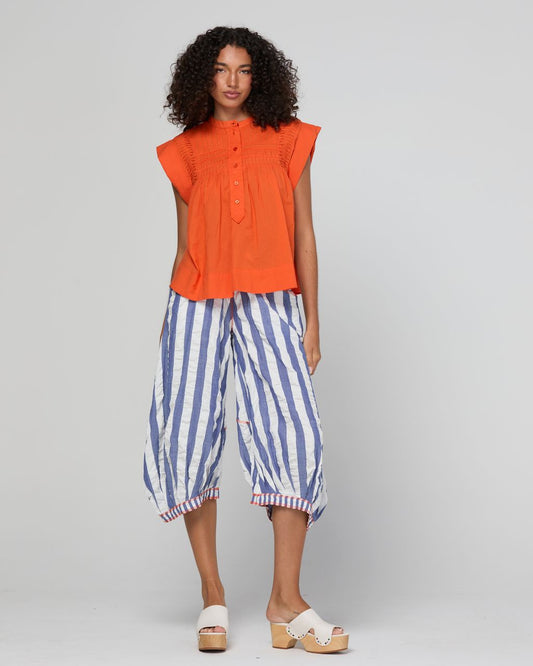 Boom Shankar Guru 3/4 Cotton Pant Ocean Stripe | Women's Pants | Gretel Lane