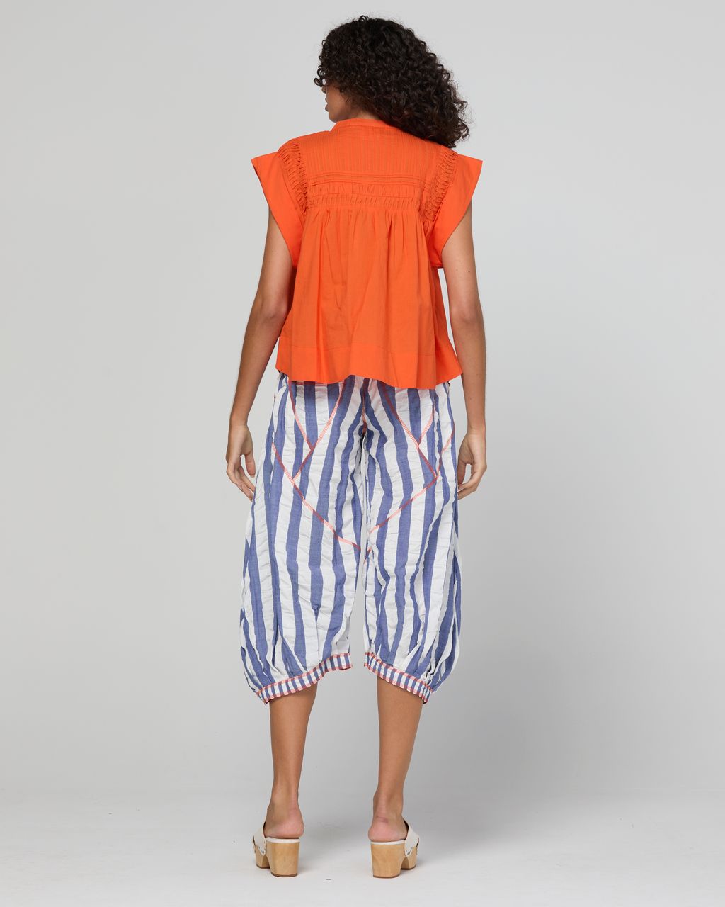 Boom Shankar Guru 3/4 Cotton Pant Ocean Stripe | Women's Pants | Gretel Lane
