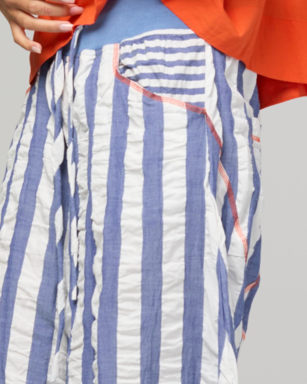 Boom Shankar Guru 3/4 Cotton Pant Ocean Stripe | Women's Pants | Gretel Lane