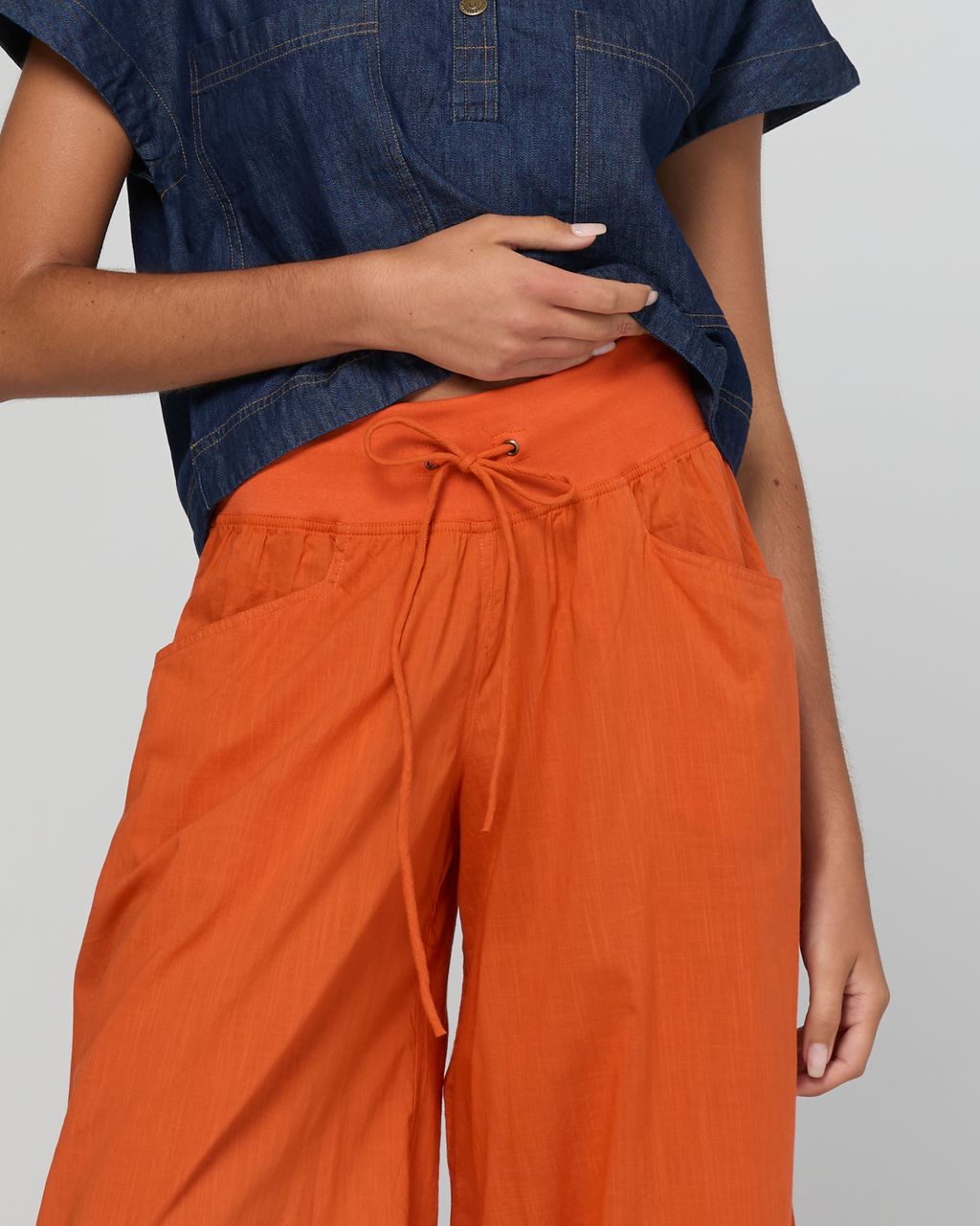 Boom Shankar Guru 3/4 Cotton Pant Rust | Women's Pants | Gretel Lane