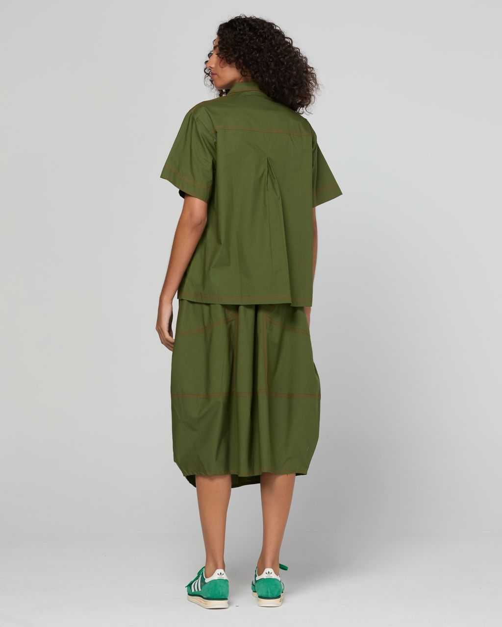 Boom Shankar | Guru Cotton Balloon-style Skirt Chive | Women's Clothing | Gretel Lane
