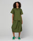 Boom Shankar | Guru Cotton Balloon-style Skirt Chive | Women's Clothing | Gretel Lane