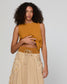 Boom Shankar Guru Cotton-Linen Blend 3/4 Skirt Mustard Stripe | Women's Skirts | Gretel Lane