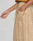 Boom Shankar Guru Cotton-Linen Blend 3/4 Skirt Mustard Stripe | Women's Skirts | Gretel Lane